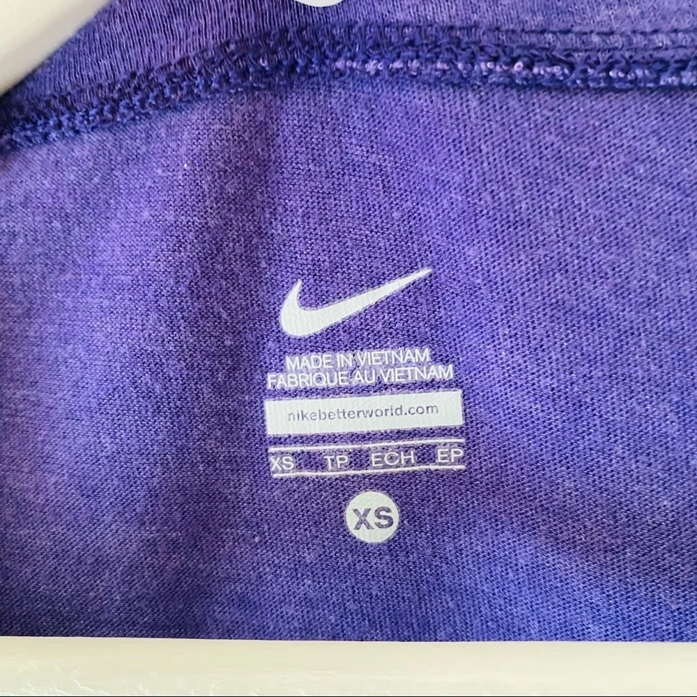 Nike Winona State College Tee Shirt Purple Sz XS